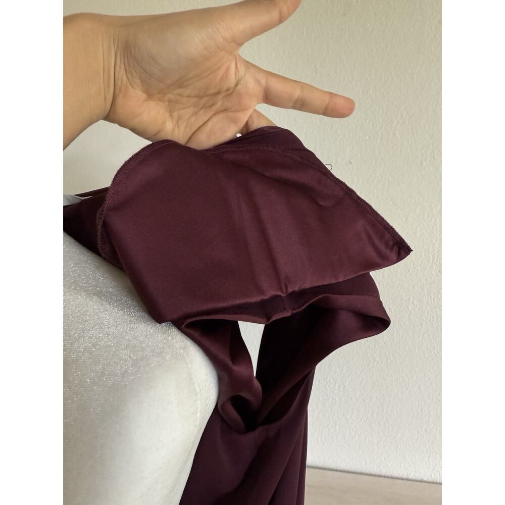 VERONICA BEARD Casela Ruched Silk Midi Dress Dark Fig Color (MSRP $698) NWT Sz 0 - Picture 6 of 12